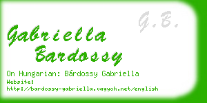gabriella bardossy business card