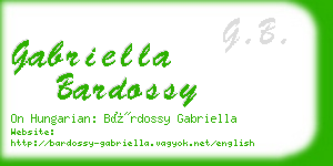 gabriella bardossy business card